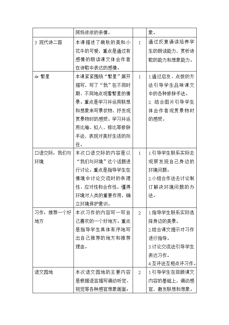 最新部编版四年级语文上册教案 部编版四年级下册语文全册教案