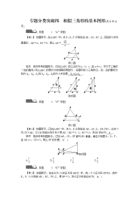 2020九年级数学上册 第4章 相似三角形 专题分类突破四 相似三角形的基本图形练习