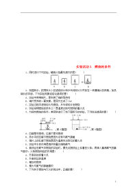 2020九年级化学上册第七单元燃料及其利用实验活动3燃烧的条件随堂练习