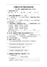 人教版五年级语文下册期末试卷 (12)