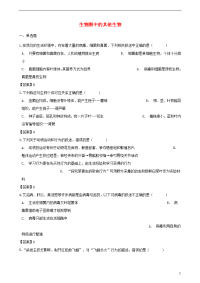 2020年中考生物 生物圈中的其他生物练习