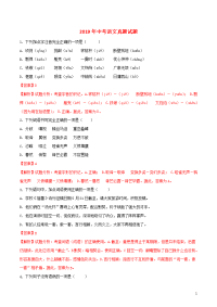 2020年中考语文真题试题（含解析） 新人教 版