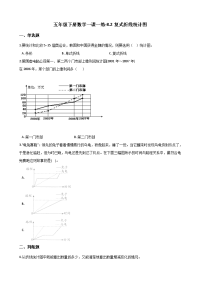 北师大版数学五年级下册《复式折线统计图》一课一练 (1)