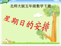 北师大版五年级下册数学《 星期日的安排》PPT课件 (10)