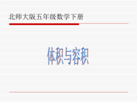 五年级下数学课件-体积与容积_北师大版（2014秋）