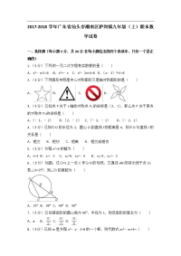 2017-2018学年广东省汕头市潮南区胪岗镇九年级上期末数学试卷含解析
