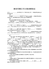 股份有限公司B股承销协议