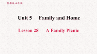 冀教版七年级英语上册习题课件Lesson 28 A Family Picnic