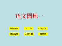 人教版语文四年级下册语文园地一