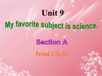 七年级英语上册Unit9MyfavoritesubjectisscienceSectionA2人教新目标版