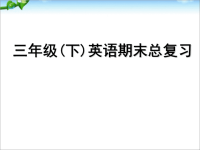 三年级下英语期末总复习