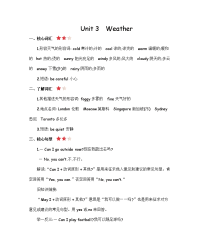 人教版（三起）四年级下册 Unit 3 知识清单