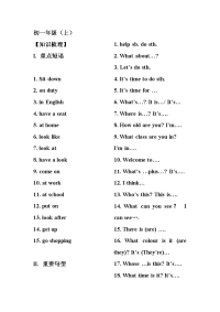 人教初一英语知识点总结及练习