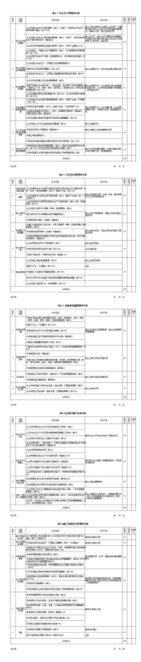 安全生产标准化评分表