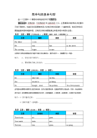 初一英语简单句的基本句型