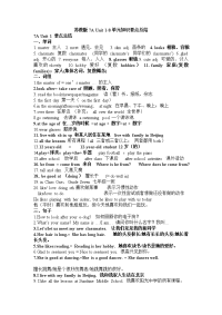 苏教初一上英语知识点