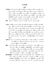 北京小学英语单词分类汇总