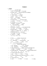 外研新标准初中英语七年级上册单元测试Module6