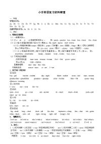 小学三年级英语复习资料
