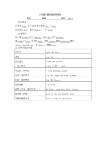 小学三年级英语短语