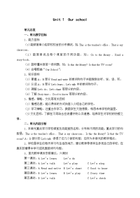 小学四年级英语下册教案人教版﻿Unit 1 Our school