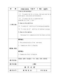 小学英语三年级下册unitIlikeapples
