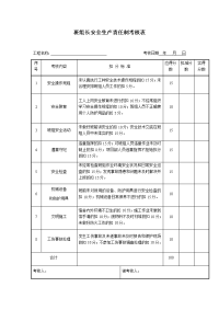 班组长安全生产责任制考核表