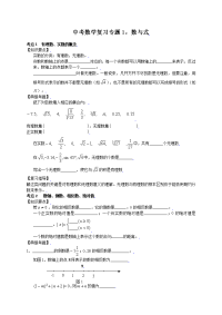 中考数学复习专题1数与式