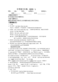 中考英语动词复习教学案