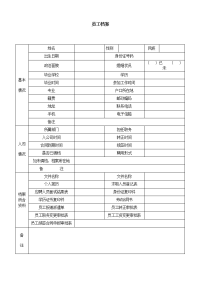 员工档案模板