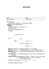 薪资制度模板