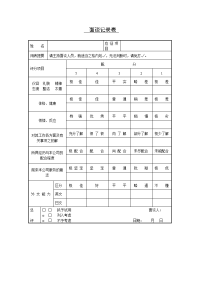 面谈记录表模板