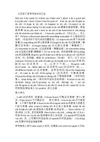 鲁教版七年级英语下册常考知识点汇总