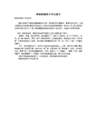 蚂蚁的秘密小学记叙文