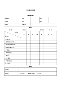 员工面试记录表