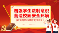 青少年法律意识法制教育：增强学生 法制意识 营造校园 安全环境主题班会通用PPT模板