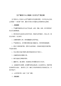 生产服务中心大刨床工安全生产责任制