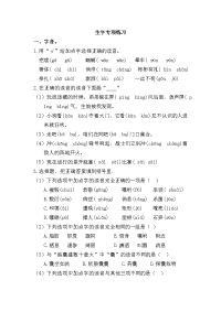 四年级下语文综合试卷四年级下册语文试题-生字专项练习  部编版（含答案）_人教版（2016部编版）