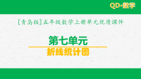 青岛版五年级数学第一学期第七单元折线统计图全套优质课件