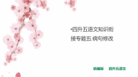 四年级下语文课件四升五语文知识衔接 专题五·病句修改  课件 人教统编版_人教版（2016部编版）