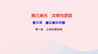 九年级道德与法治上册第三单元文明与家园第六课建设美丽中国第一框正视发展挑战作业课件新人教版