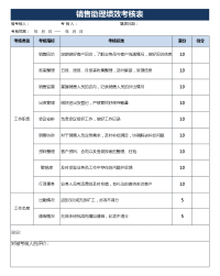 助理绩效考核表