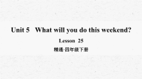 人教精通版英语四年级下册Lesson25优质课件