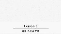 人教精通版三年级英语下册Lesson3优质课件