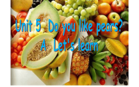 三年级英语下册课件-Unit 5  Do you like pears ？ A 人教PEP版(共28张PPT)