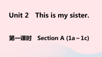 安徽省初中英语七年级上册Unit2Thisismysister第一课时课件 人教新目标版