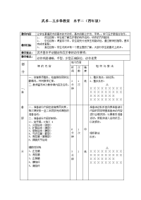 体育与健康人教版四年级-五步拳教案