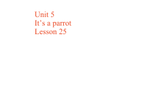 三年级下册英语课件-Unit5 It’s a parrot