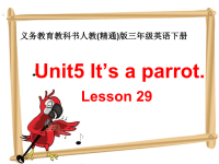 三年级下册英语课件-Unit5 It’s a parrot