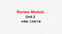 外研版三年级下册英语Review Module Unit 2教学课件